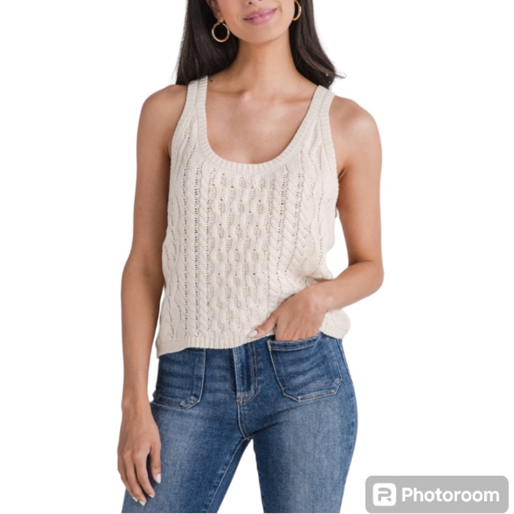 Lauren Ralph Lauren Silk Linen Bohemian Exclusive Hand Knit Vest Size M